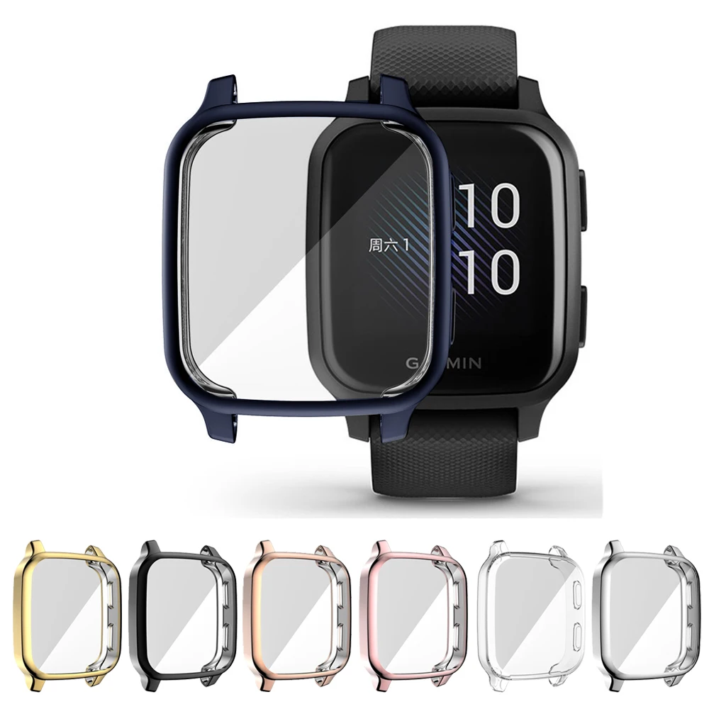 Soft TPU Screen Protective Case for Garmin Venu SQ Music/SQ 2 Music Cover Bumper Protection Shell
