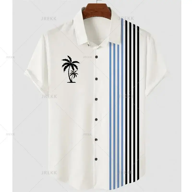 Hawaiian Men's Shirt Sakura Plum Blossom Summer Floral Casual 3D Printed Harajuku Short Sleeve Streetwear Beach Plus Size Sexy 6