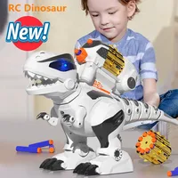 Extra large 56CM RC Dinosaur 2.4G Radio Control Transmit Soft Bullet  Electric Walking Simulation Toys For Children's Gifts 1