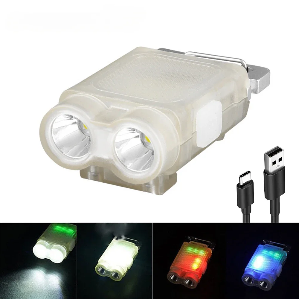 Multi-mode Mini LED Flashlight TYPE-C Fast Charge IP66 Waterproof Fluorescent Belt Clip Warning Camping Magnetic Flashlight led flashlight led flashlights mini flashlight outdoor flashlight