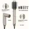 6 in 1 Foldable Hair Dryer Negative Ions Hair Care Hot Air Brush Salon Blow Dryer Wand Ceramic Curling Iron Styler Styling Tools 2