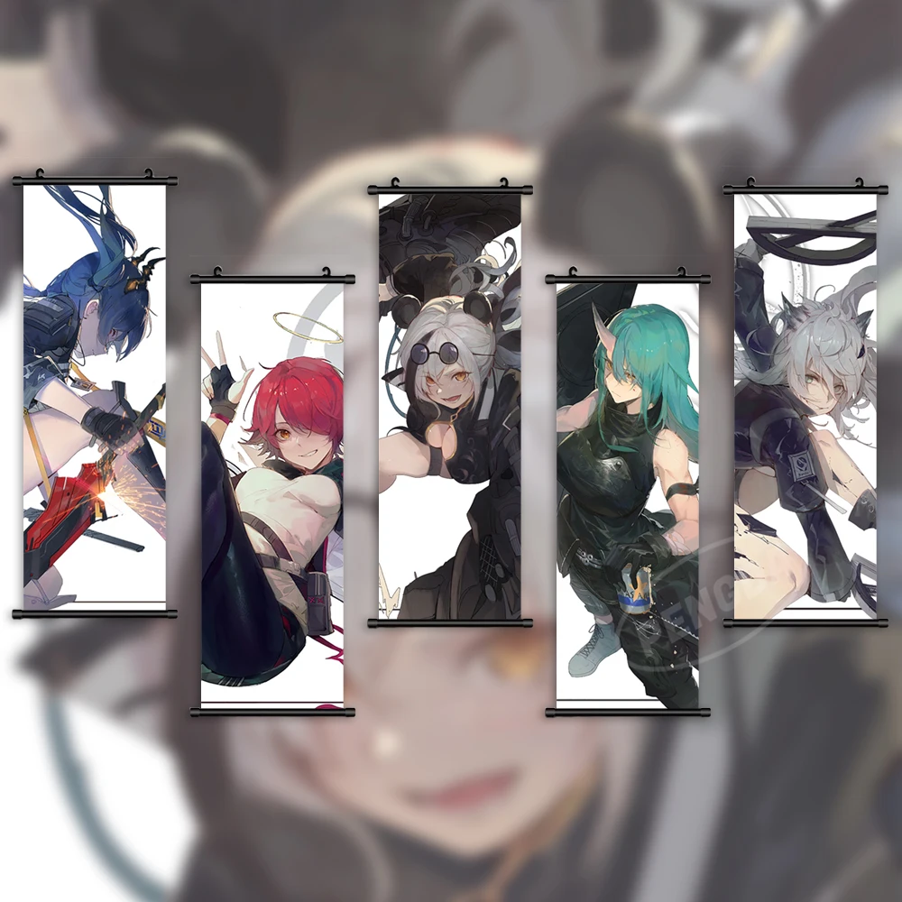 

Canvas Print Arknights Painting Lappland Wall Art Hoshiguma Picture Poster Exusiai Home Decor Hanging Anime Scrolls Living Room