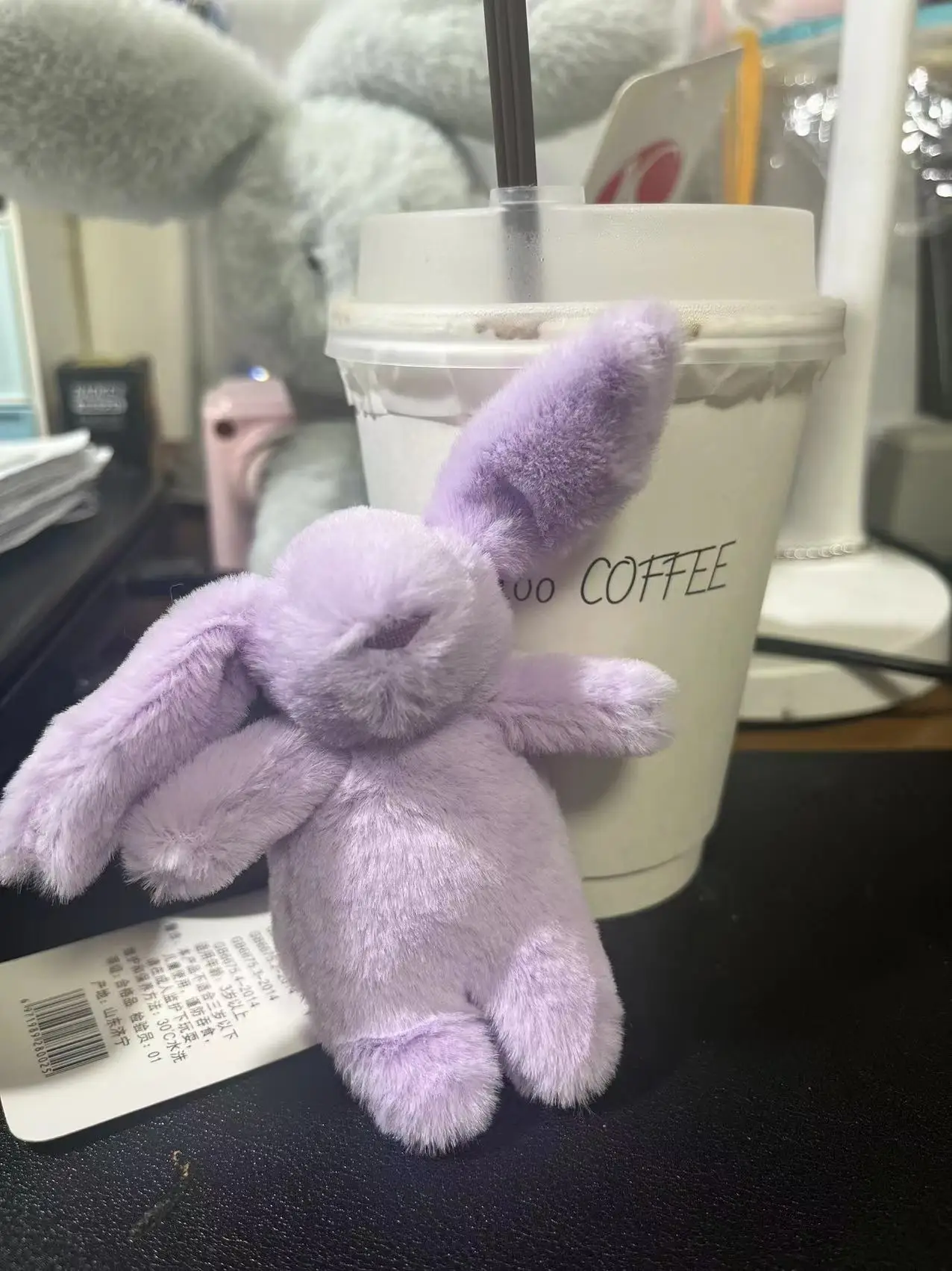 박제 동물 귀여운 만화 토끼 키 체인 사랑 pompom 악세사리 장난감 소녀 가방 자동차 키 체인 휴대 전화 펜던트 쥬얼리 선물