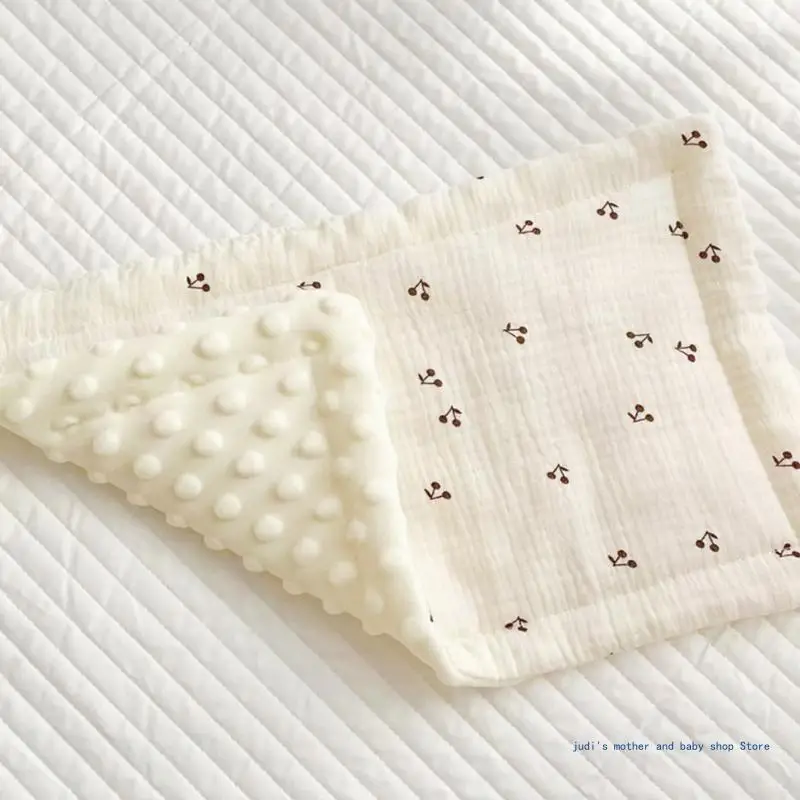 67JC Cartoon Print Baby Pillow with Dotted Backing Soft Newborn Sleep Pillow Bedding Accessory for Infants & Nursing Mother