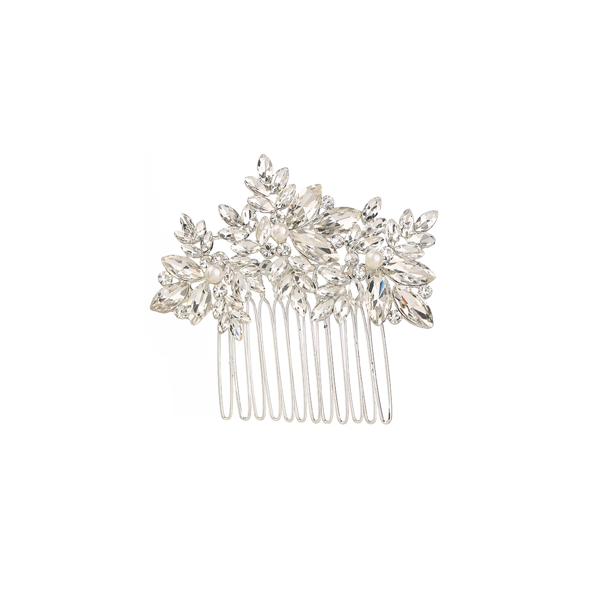Bridal hair comb pearl wedding hair ornament bridal rhinestone wedding tiara for weddings parties proms