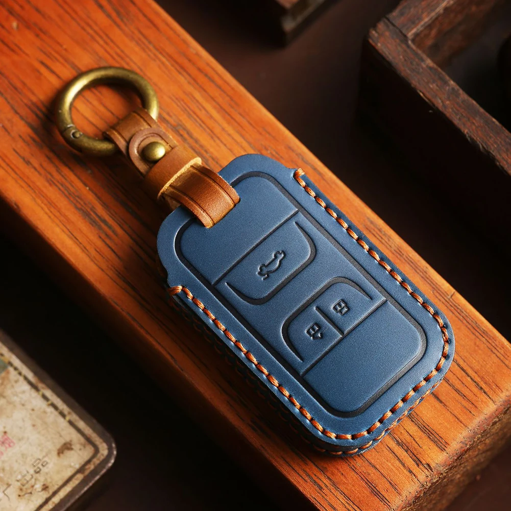 

Car Accessories Car Key Cover Key Case Advanced Leather Black/Brown/Blue High-end Products For Chery Tiggo 8 Arrizo 5