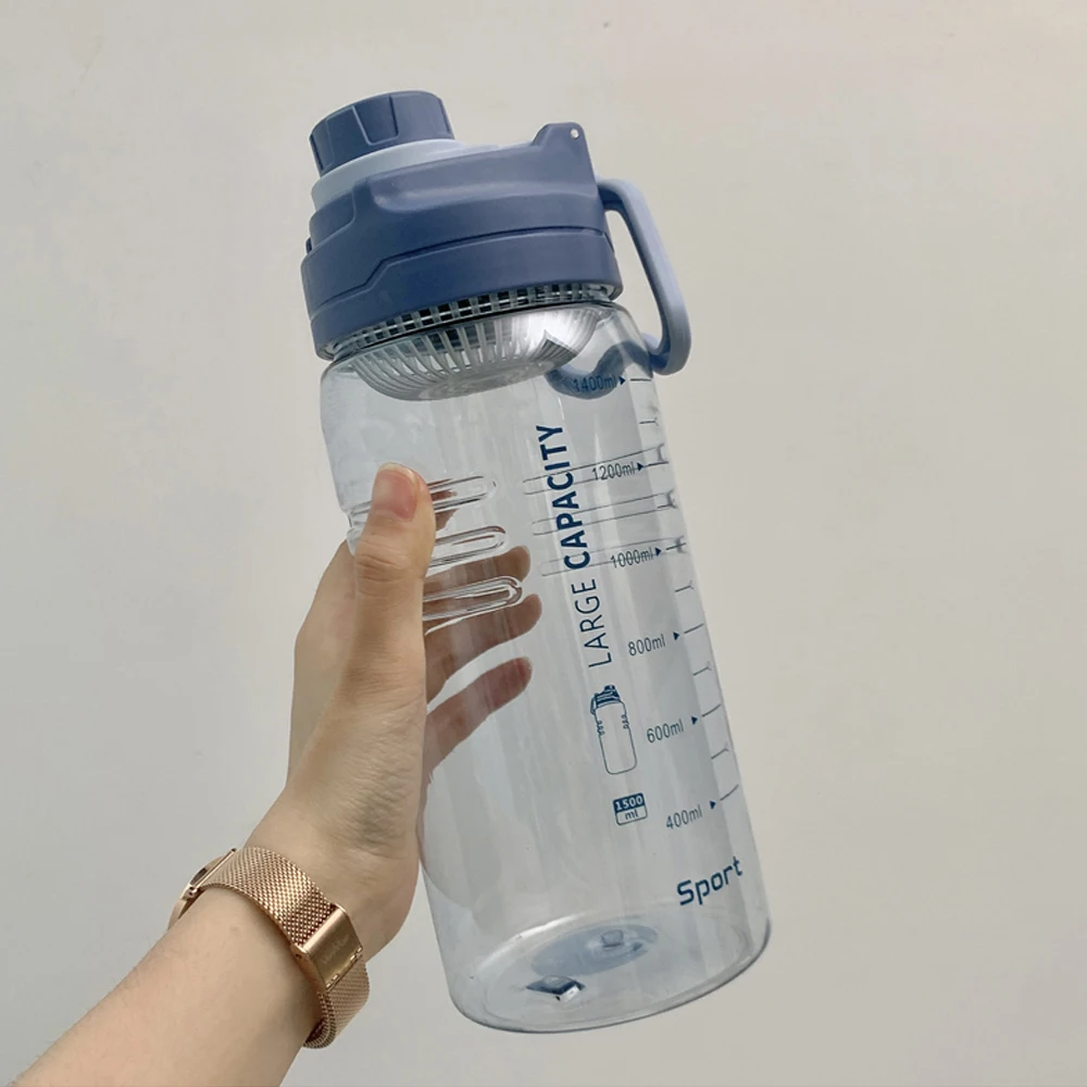 Botella de agua deportiva de 1,5 litros con filtro, hervidor de agua de  gran capacidad para senderismo, Fitness, Camping al aire libre, 2200ml -  AliExpress