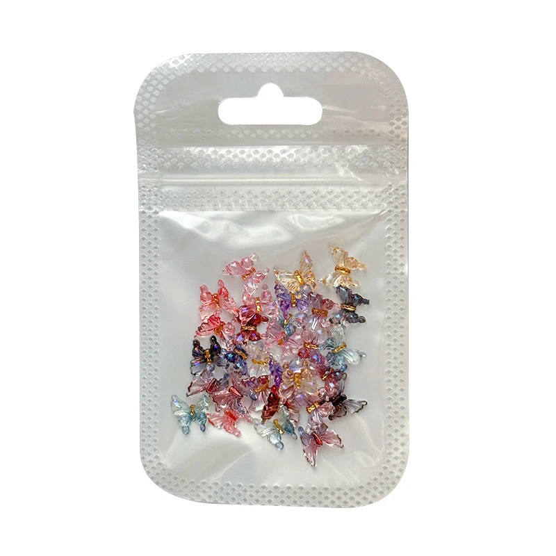 30Pc 3D Fee Schmetterling Nail art Charme Luxus Kristall Klar Diamant Perle Schmetterling Nagel Ornament DIY Exquisite Nagel Zubehör – Detail 7
