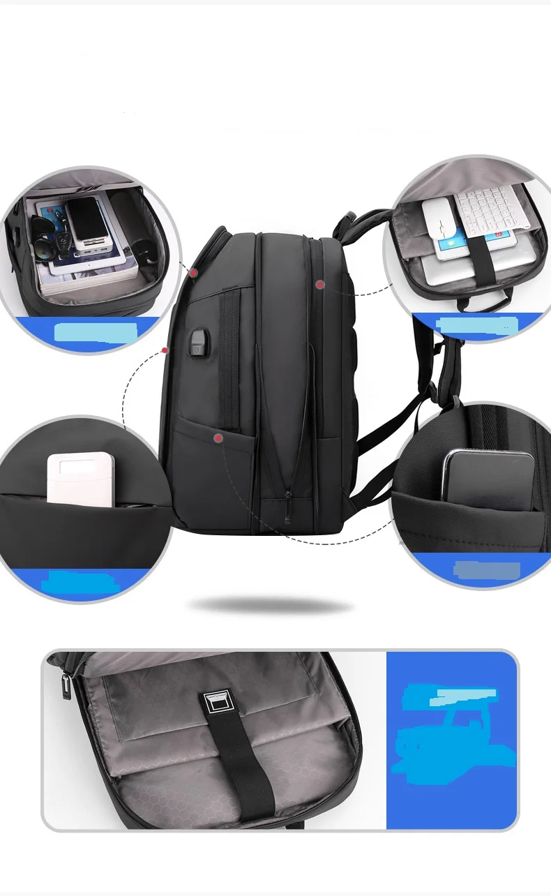 Business Backpack Men's USB Charging Brain Bag Backpack