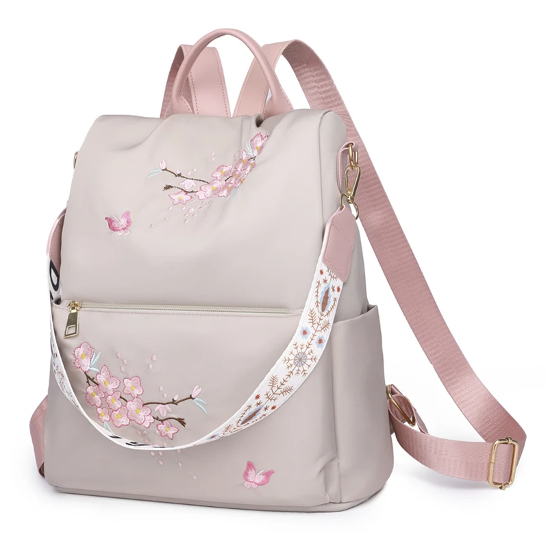 

Waterproof Oxford Women Backpack Fashion Anti-theft Women Backpacks Flower Print Girls School Bag High Quality Large Backpack
