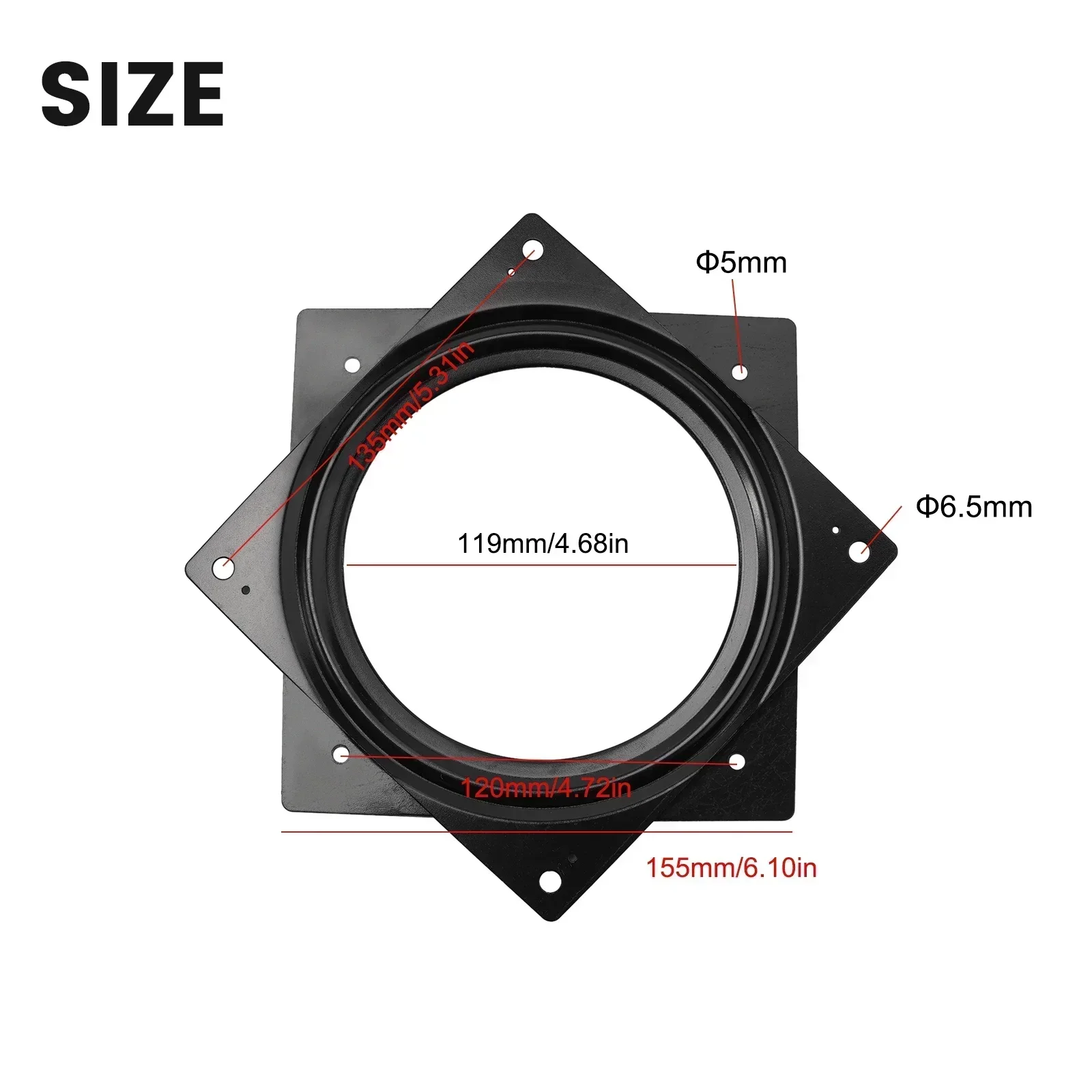 6'' Rotating Bearing Heavy Duty Swivel Turntable Plate Kitchen Base Degree Square Swivel Mechanism Chair Furniture rotating turntable plate