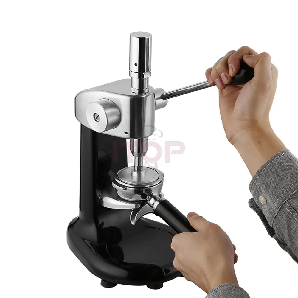 ITOP 57.5mm/58mm Coffee Tamper Manual Flat Tamper Espresso Quantitative Labor Saving Coffee Tool with 2 Sizes coffee adapter parts