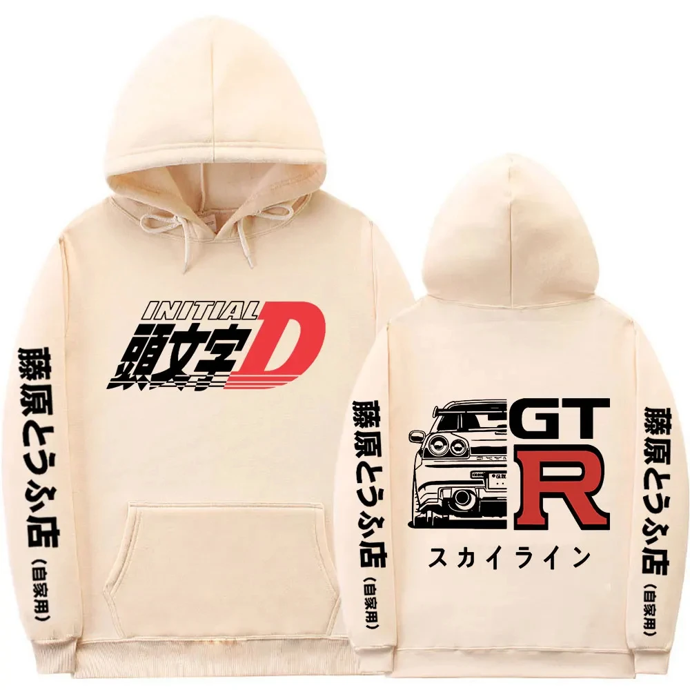 

Casual y2k Hooded Unisex Sweatshirts R34 Skyline GTR JDM Manga Oversized Hoodies Anime Drift AE86 Initial D Graphic Print Hoodie