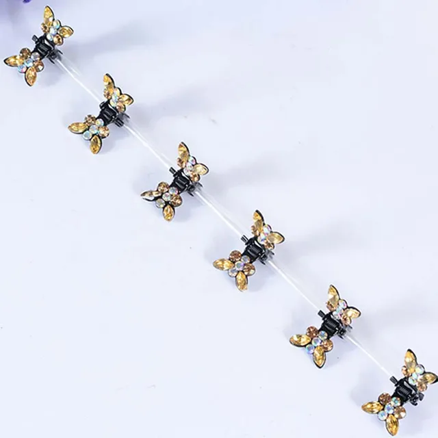 10PCS Fashion Butterfly Hair Clips for Women Girls Wedding Photography Head Clips Hairpin Hairgrips Decoration Hair Accessories 2cm 12pcs  G