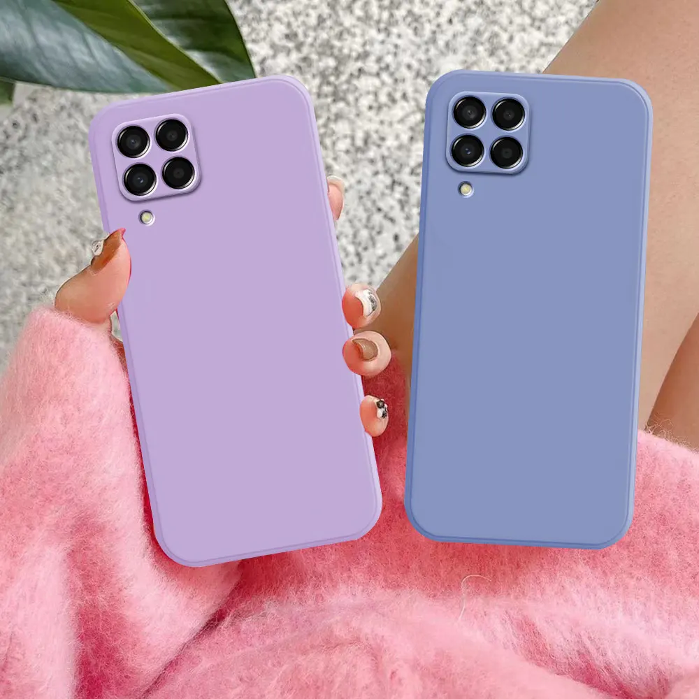 Colorful Matte Soft Silicone Shockproof Square Phone Case