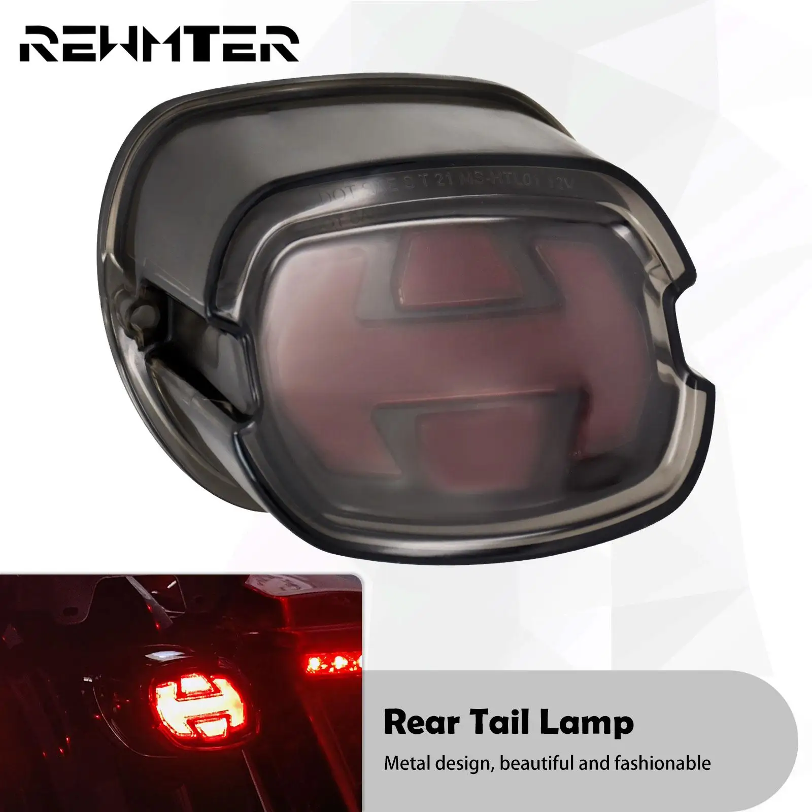 

Motorcycle Smoke Brake LED Turn Signal Rear Tail Light For Harley Sportster XL 48 883 Touring Street Road Glide Softail Dyna FL