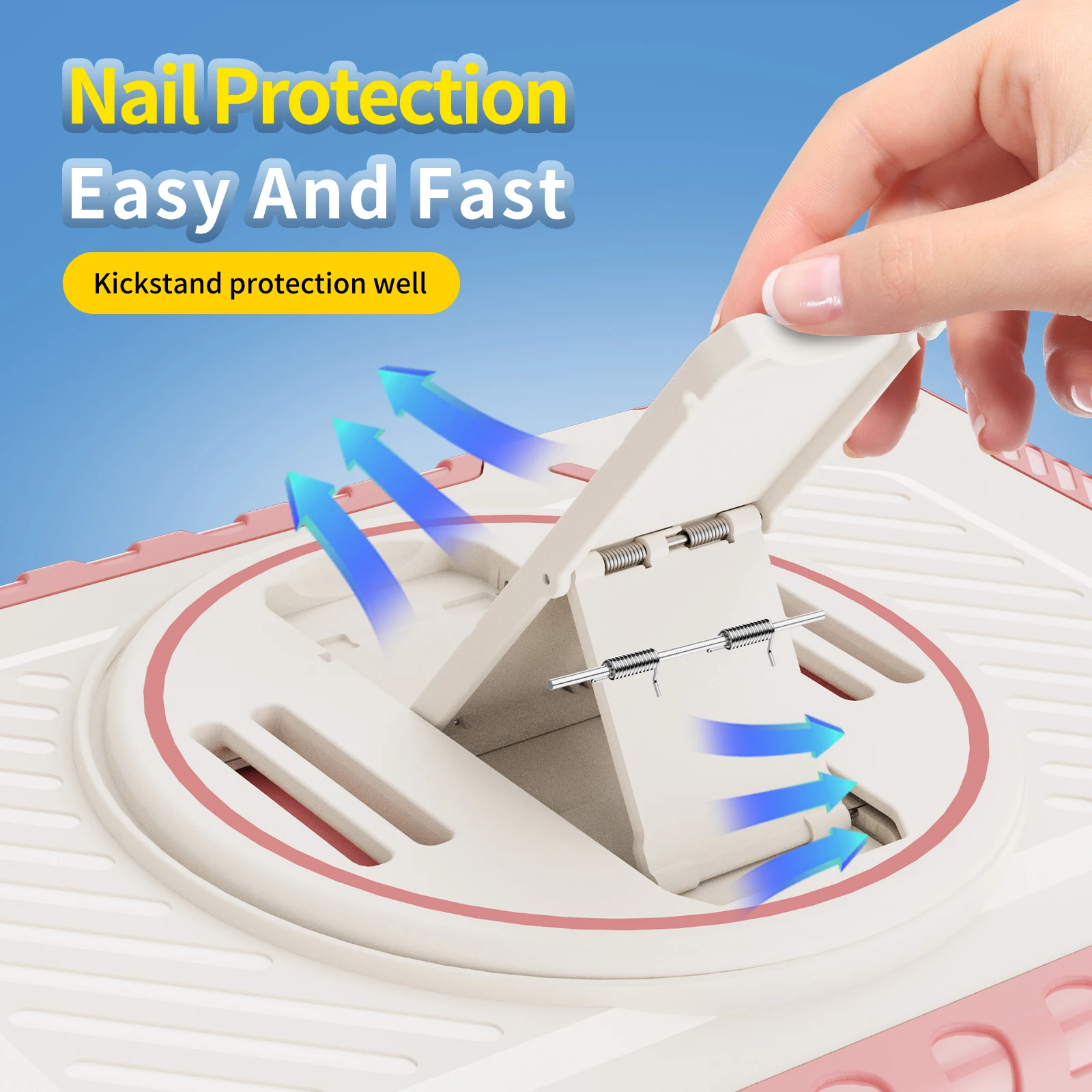 Versatile 360° Rotating Shockproof Tablet Case with Hand Strap and Stand
