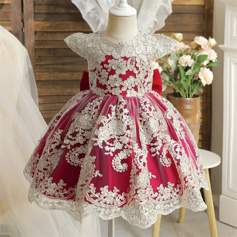 KIDS TIE FRONT DRESS 4-10 ROYALTY LOYALTY