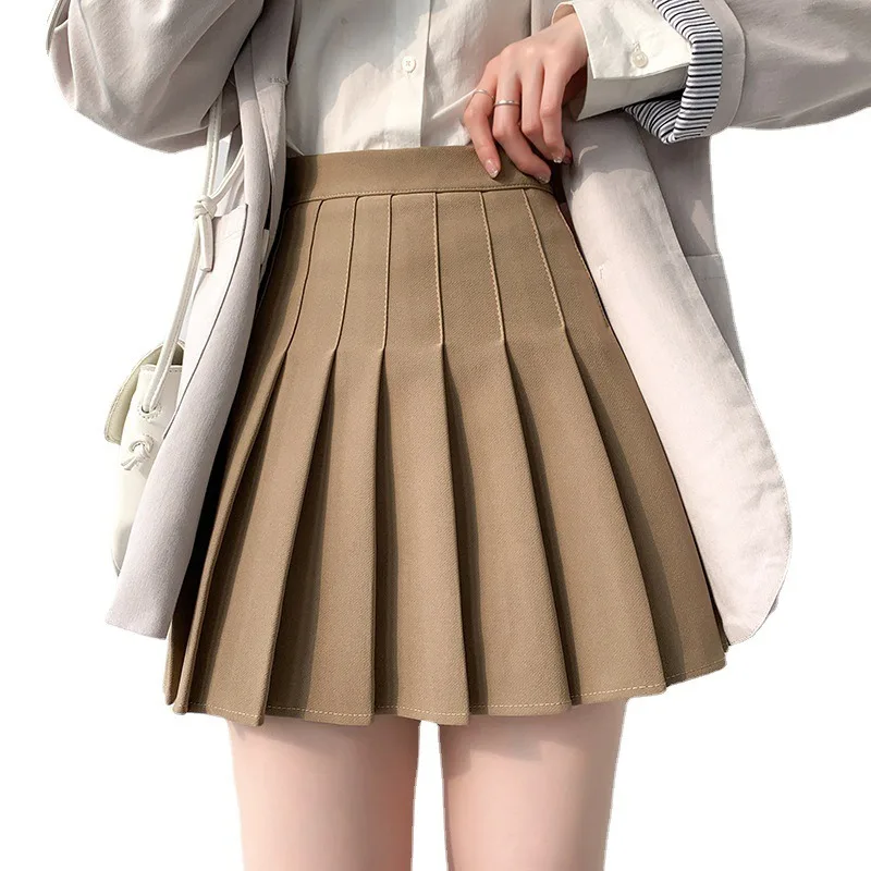 Pleated Mini Skirt Sweet Girl Pleated Mini Skirts Women Korean Style High Waist School Short Kawaii Japanese School Uniform