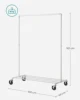 SONGMICS Heavy-Duty Clothes Rack, Clothing Rack for Hanging Clothes, Industrial Garment Rack on Wheels, Metal Frame 6