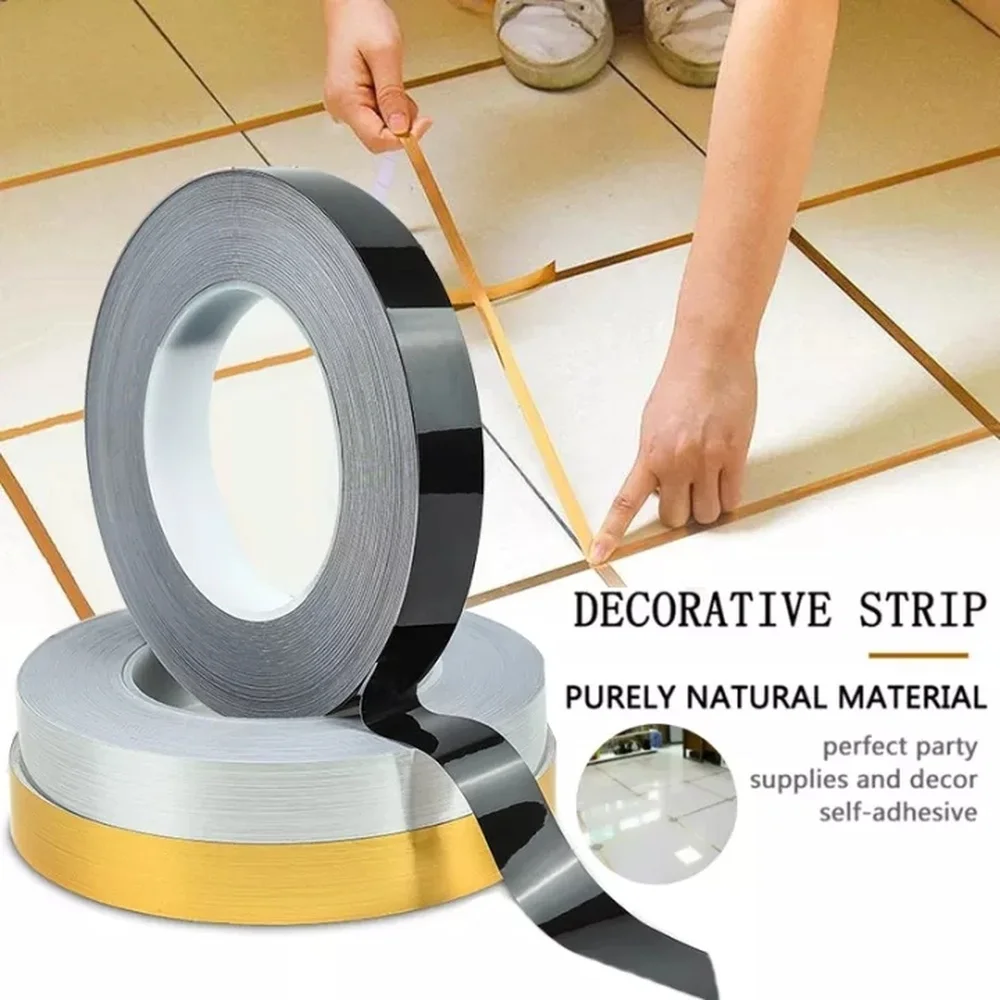 50M Ceramic Tile Gap Tape Sticker Self adhesive Waterproof Mildew Seam Floor Sticker Sealant for