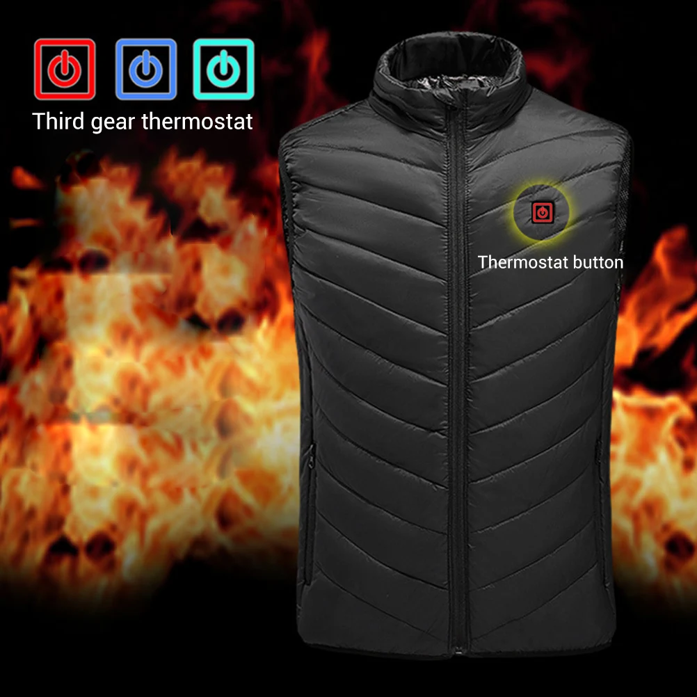 Winter USB Electric Heated Vest Heating Waistcoat Thermal Warm Jacket Electric Body Warmer for Unisex