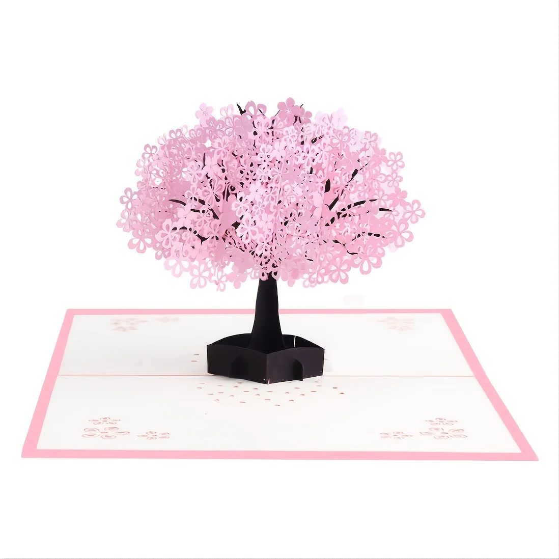 

1pc 7.87x5.9 Inch Cherry Blossom Tree Pop Up 3D Card for Romance Wife Anniversary Mother's Day Valentine's Day