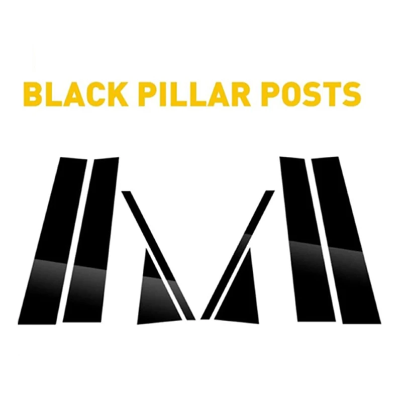 Gloss Black Door Deal Pillar Post Window Decor Cover Set Fit For Volkswagen VW Polo 5-door Hatchback car door moulding trim,window door cover trim,car window trim