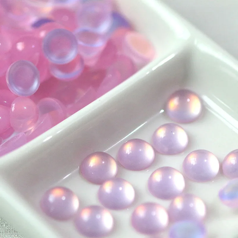 50Pcs 4mm 6mm 8mm 10mm 12mm Round Flat Resin Eyes Imitation Cat Eye Beads for DIY Crafts Toys Plush Dolls Making Accessories