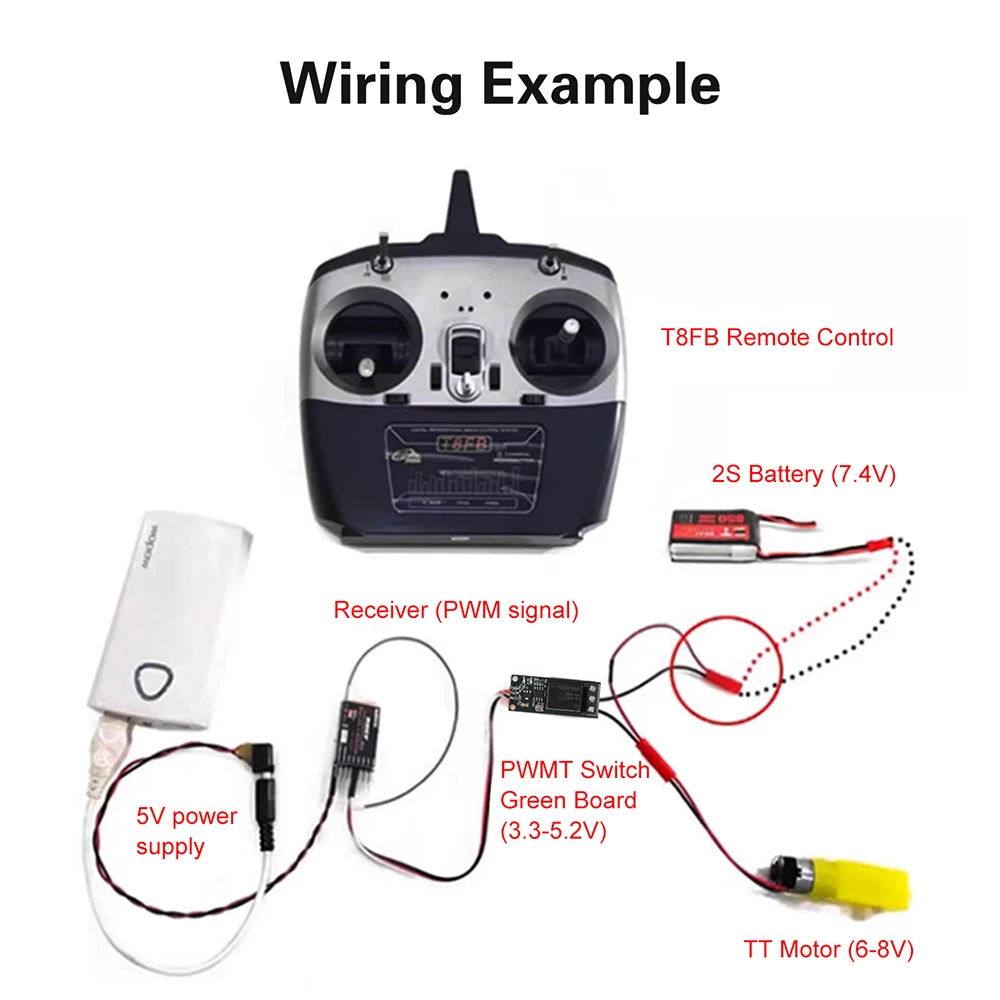 Relais Commande Drone RC 5-18V PWM Marche/Arrêt Feux Navigation