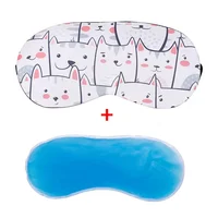 Sleep Mask Eyeshade Cover Eye Mask Natural Sleeping Soft Blindfold Eyepatch Sleep Eyeshade Eye Cover with Cooling Gel 2