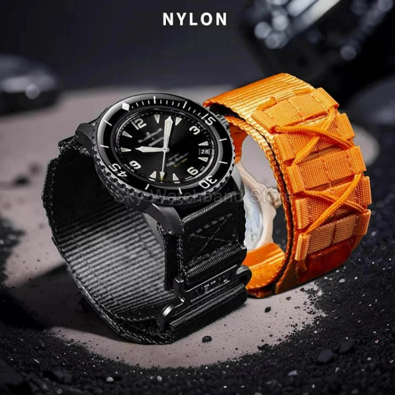 Breathable Skin-Friendly Nylon Watch Strap with Velcro Hook Design