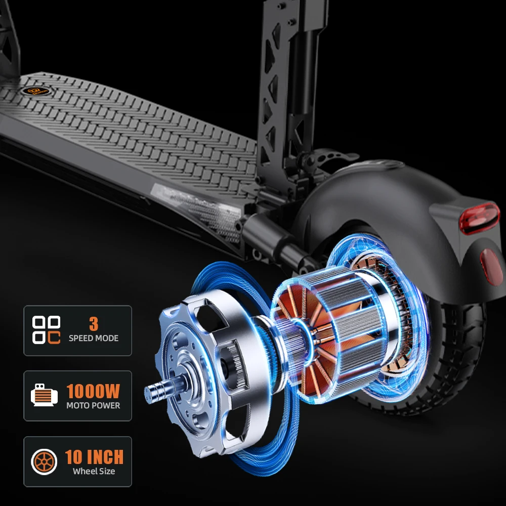 RuiToo RT6 1000W powerful 48V18.2AH Drive Electric scooters electr 10inch Tires Folding eScooter For Adult Raycool