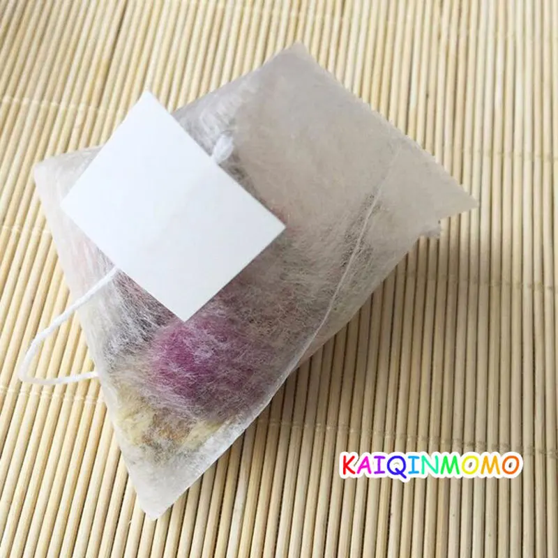 Corn Fiber Tea bags 100pcs/lot Pyramid Shape Heat Sealing Filter Teabags PLA Biodegraded disposable tea bags disposable tea filter bags