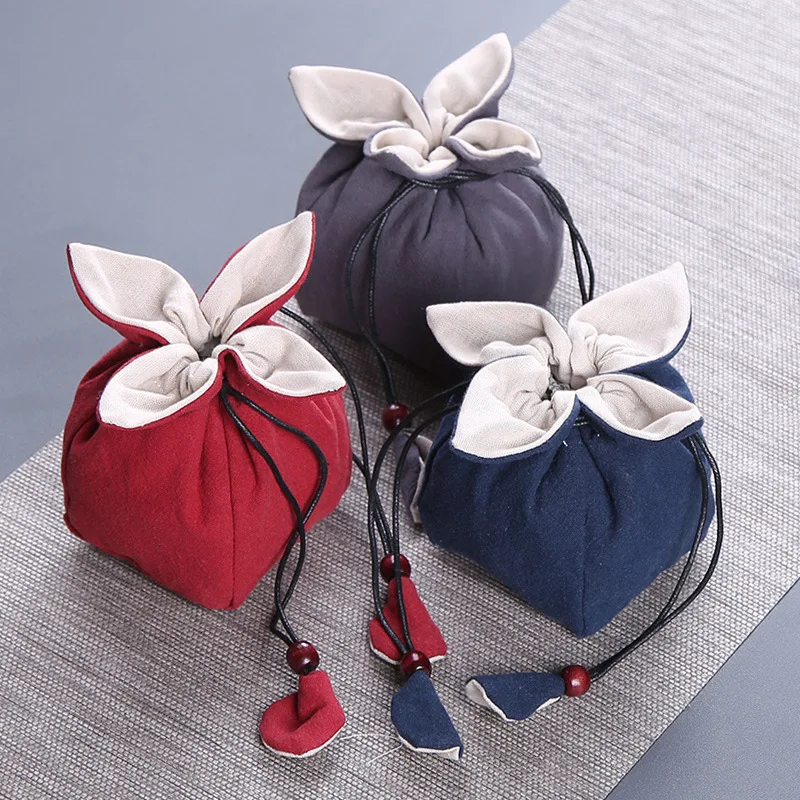 Thickened Multi-Functional Cotton And Linen Teaware Bag Teapot Storage Bag Portable Travel Teapot Set Tea Accessories LC652