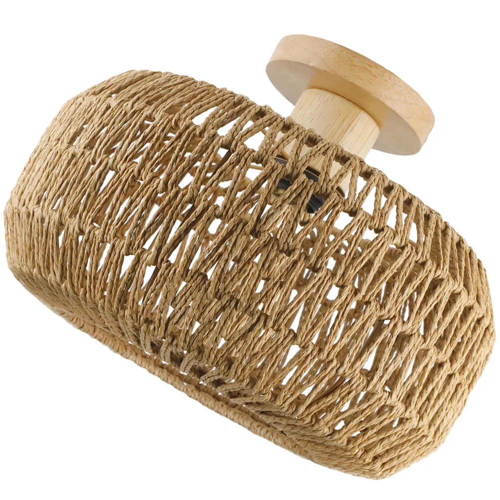 

Woven Ceiling Lamp Home Light Modern Style Simple Bathroom Flush Fixture Lamps for Living