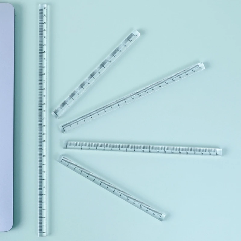 Clear Acrylic Straight Ruler 0-30cm Plastic Ruler for Students Math Drawing Tool for Engineers Math Geometry