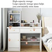 Table de maquillage chambre à coucher avec rangement miroir intégré petit appartement simple multifonctionnel e **** commode de célébrité Internet mique 2