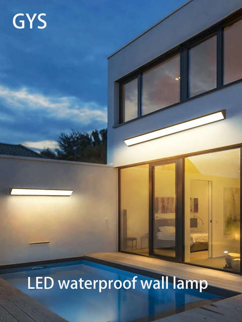 Applique Murale Longue LED d'Extérieur, Étanche IP65, Éclairage Décoratif  de Jardin, Moderne, délégations, Villa,110v 220v - AliExpress