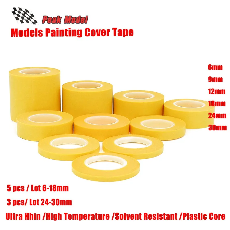 3-5 Pcs/Lot 6mm~30mm Scale Models Gundam Models Painting Cover Tape Masking Tape And Cutter