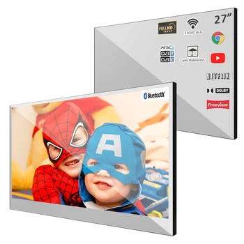 Souria TV Smart Mirror da 27 pollici per bagno Doccia a LED Televisione Impermeabile Android Bluetooth WiFi Magazzino in Europa 1