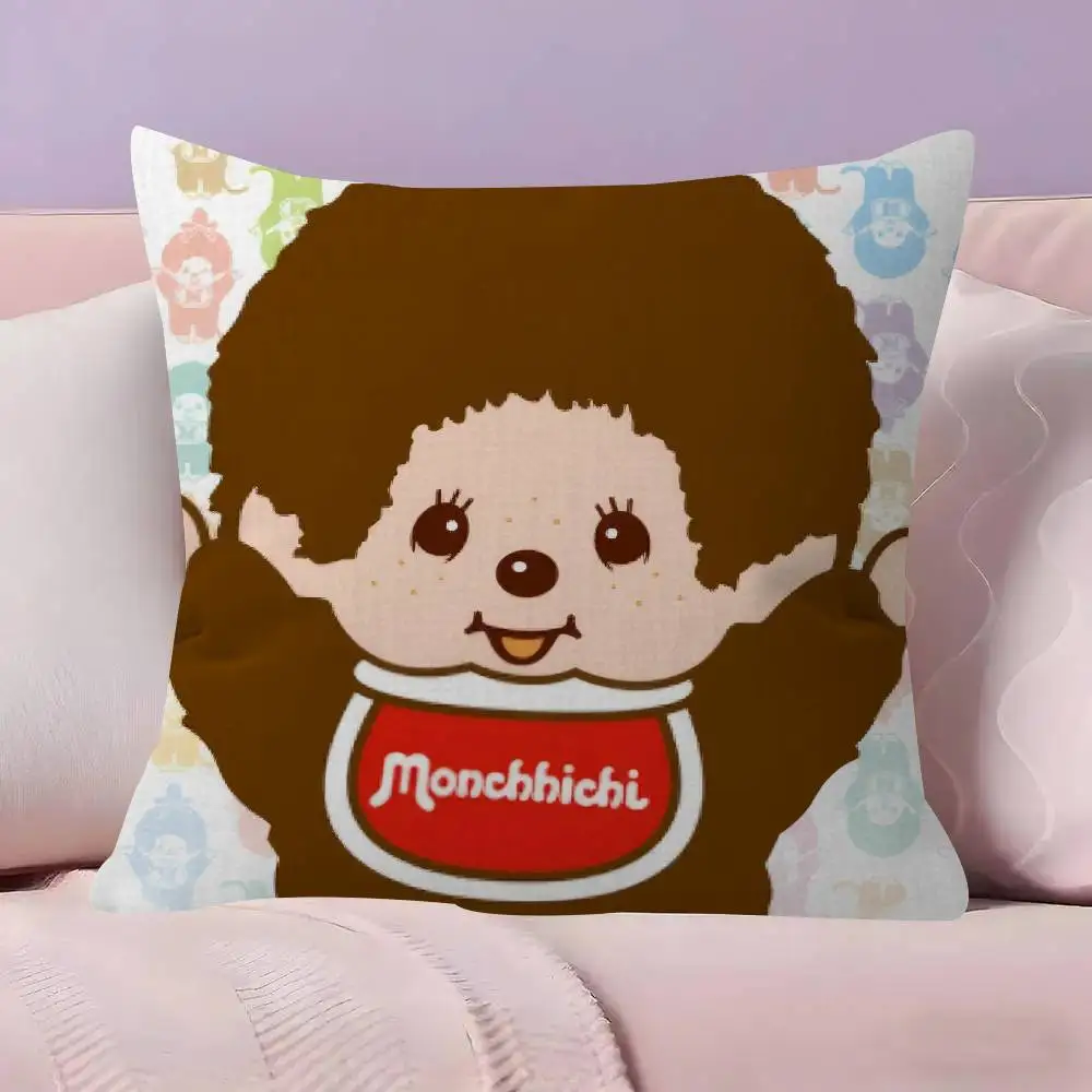 Cartoon M-M-Monchhichis Anime Kissenbezug, Polsterbezug für Sofa, Dekokissen für Zuhause – Detail 9