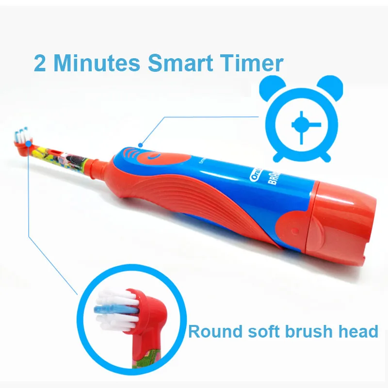 Oral B Electric Toothbrush Soft Bristle Protect Gum for Kid Waterproof Timer Teeth Brush with Extra Supplement Brush Head Refill images - 6