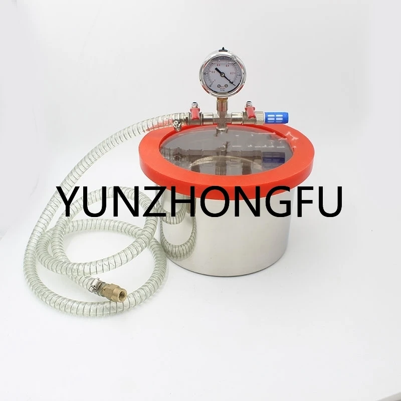 

3L Stainless Steel Vacuum Degassing Chamber 20CM Diameter Epoxy Resin Vacuum Defoaming Barrel With 12MM Thickness Acrylic Lid