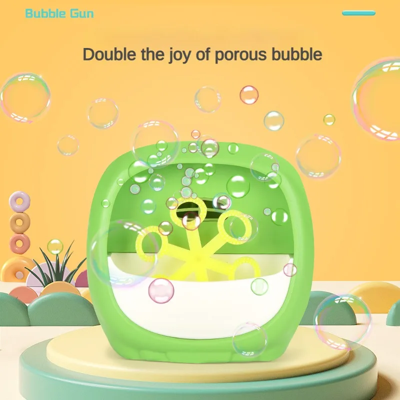 Electric Bubble ​Cartoon Dinosaur Animal Shape Full Automatic Continuous Bubble Hand-held Desktop Bubble Machin