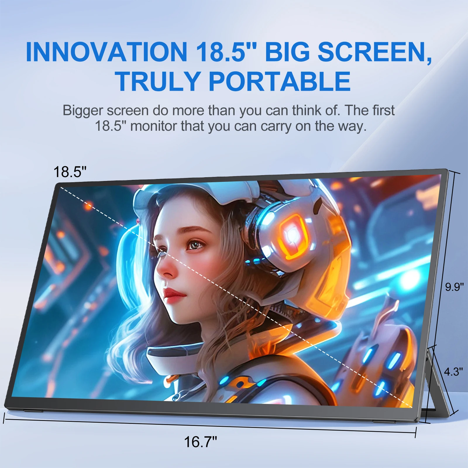 UPERFECT 18.5 ġ ޴ ġ ũ 120hz  1080P HDMI Type-C HDR FreeSync  ÷ Ʈ ȭ ǻ Xbox ġ PS4/5