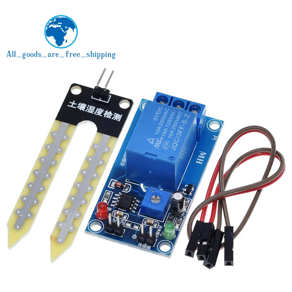 TZT NEW DC 5V 12V Soil Moisture Sensor Relay Control Module Automatic Watering of the Humidity Starting Switch For Arduino soil moisture sensor,soil tester,soil moisture meter