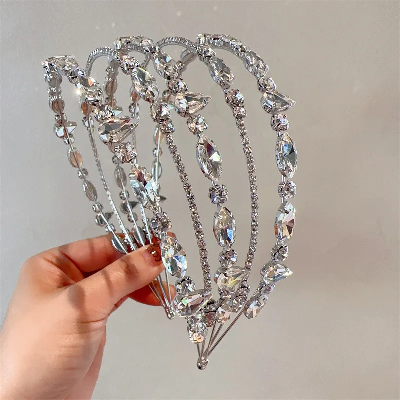 

Women 2023 Multi-layered romantic rhinestone bridal hair accessories