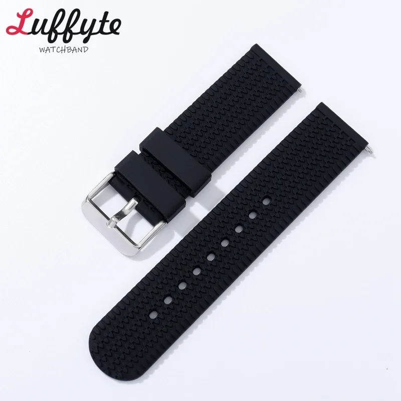 Pulseira De Silicone JIEANTE - Liberação Rápida 20mm Para Relógios - Ágata