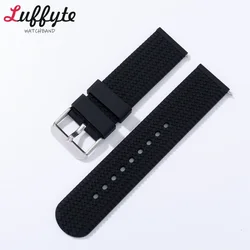 Quick Release Waterproof Silicone Watch Strap in Multiple Colors - 22mm (Black)